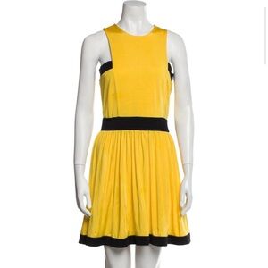 Balmain Yellow and Black Mini Dress